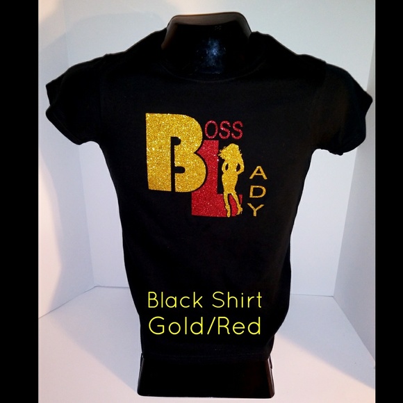 Plus Size Boss Lady Glitter T-Shirt - Picture 1 of 3